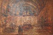 Wyke Bayliss Notre Dame Chapel oil painting